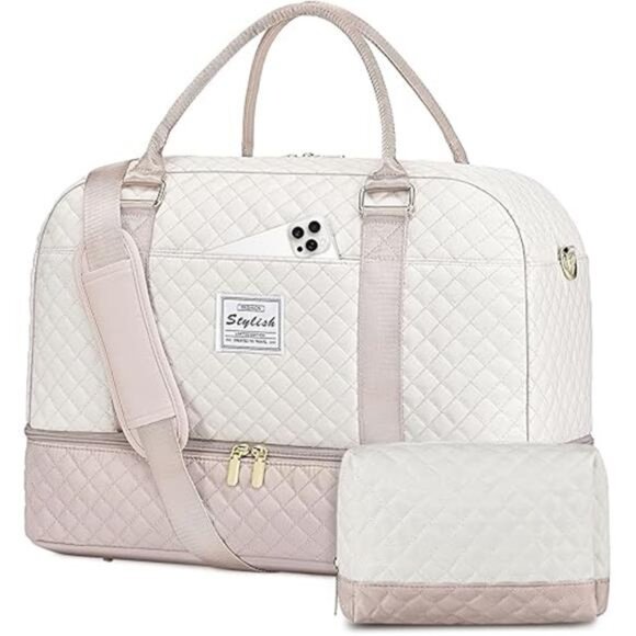 Travel Duffle Bag Weekender for Women: Travel Duffel Bag Carry-On Overnight Bag - Picture 7 of 7